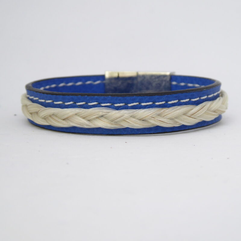 Bracelet en crin personnalisé pour homme et femme Tabby Gris - Artisan français créateur de bracelet avec les crins de votre cheval