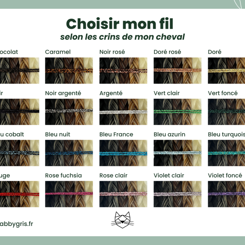 Choisissez le fil tressé dans votre tresse cr in pour créer un bijou en crin unique et sur mesure