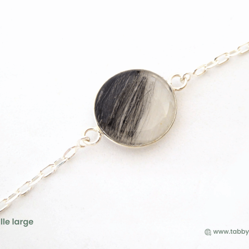 Bijou souvenir mèche de cheveux de votre proche à personnaliser dans un bracelet chaîne résine