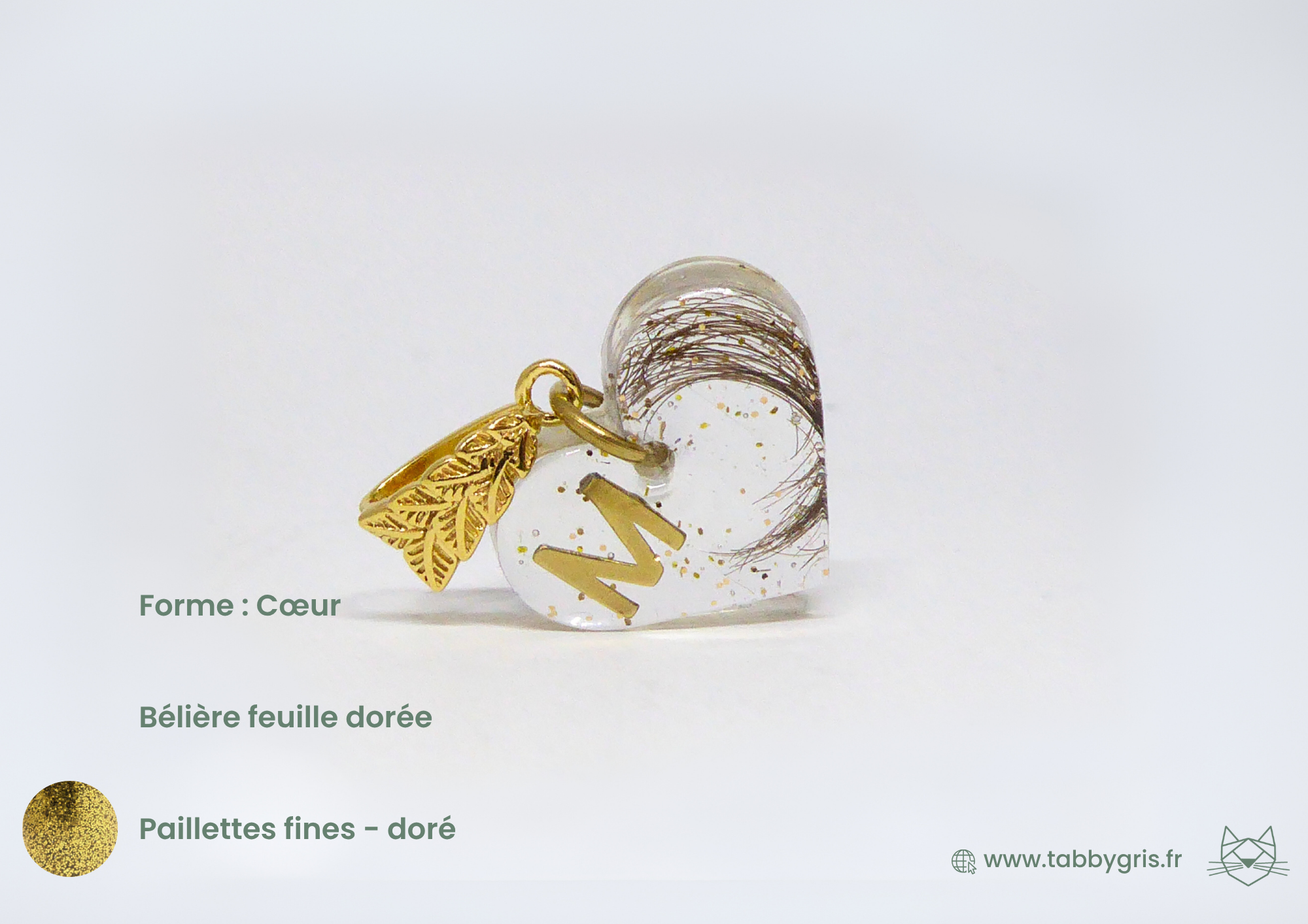 Pendentif poil animal personnalisé et sur mesure, contenue ue mèche d'un proche ou d'un enfant et une bélière au choix