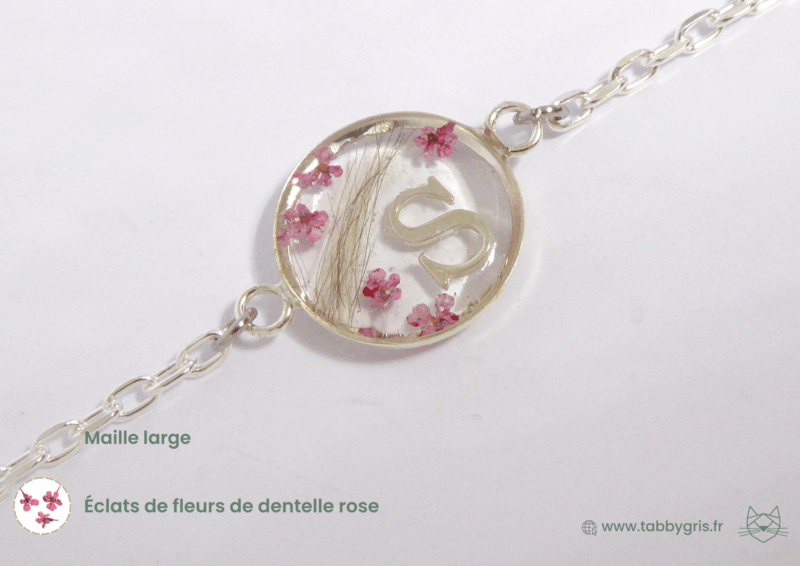 Dakota et Pénélope - Bracelet chaîne en argent et fleurs – Image 8