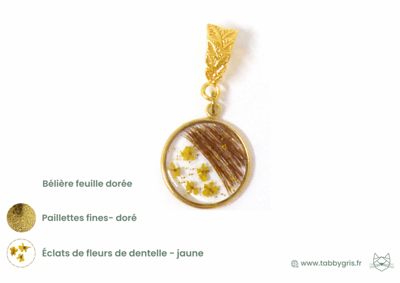 Emile et Rose-Marie - Pendentif à contour rond 15mm - Or 14 carats – Image 13