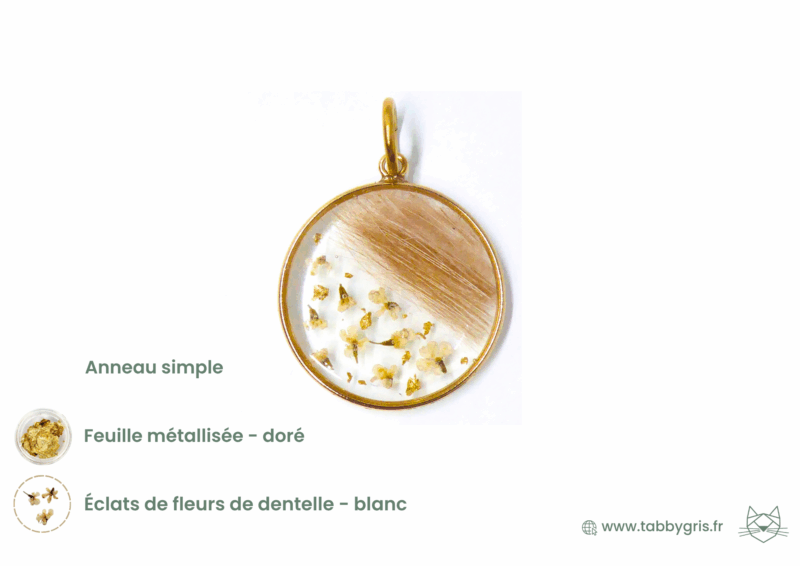 Bijoux en poil d'animal à personnaliser. Choisissez votre type de bijou, sa forme et ses couleurs pour créer un bijou de cœur contenant quelques poils de votre animal