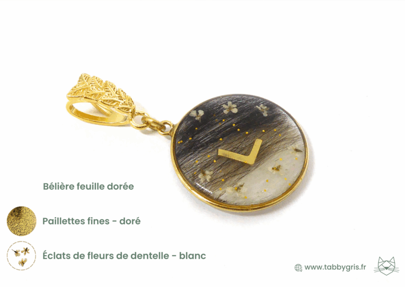 Glue, Souchi et Romy - Pendentif à contour rond 20mm - Or 14 carats – Image 15