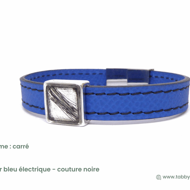 Bogota et Côme - Bracelet en cuir Deluxe 10 mm sans initiale