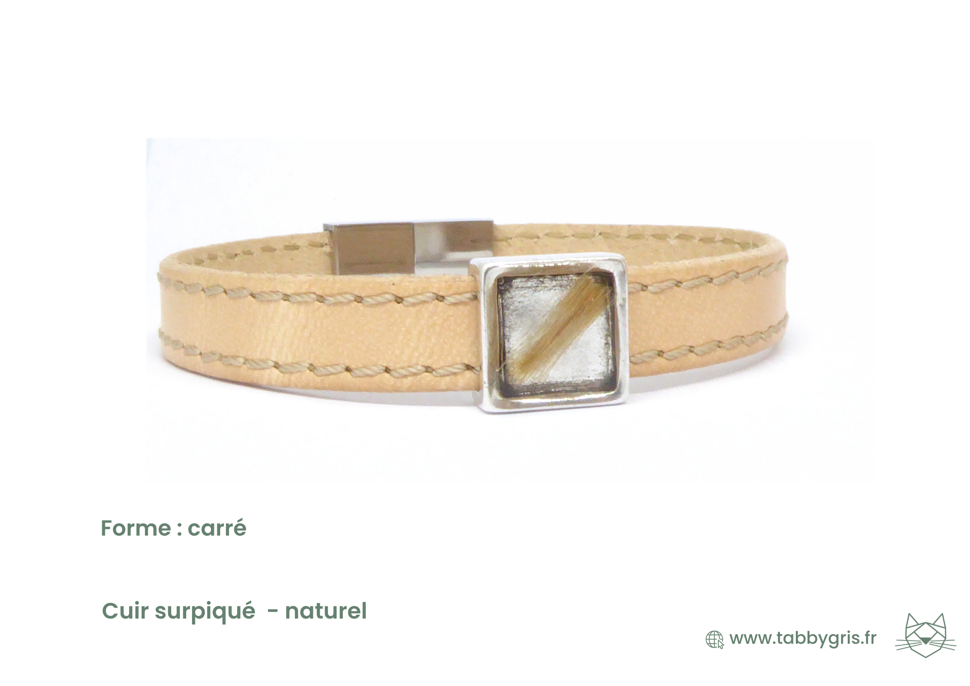 Caline et Tom - Bracelet en cuir Origine 10 mm sans initiale – Image 12