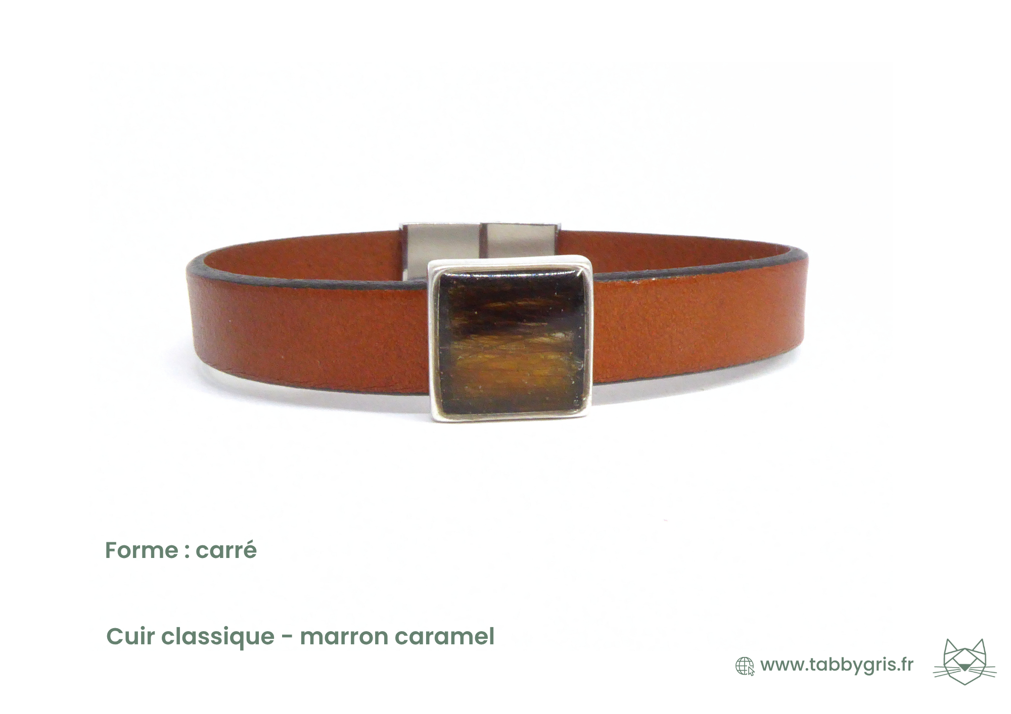 Caline et Tom - Bracelet en cuir Origine 10 mm sans initiale – Image 10