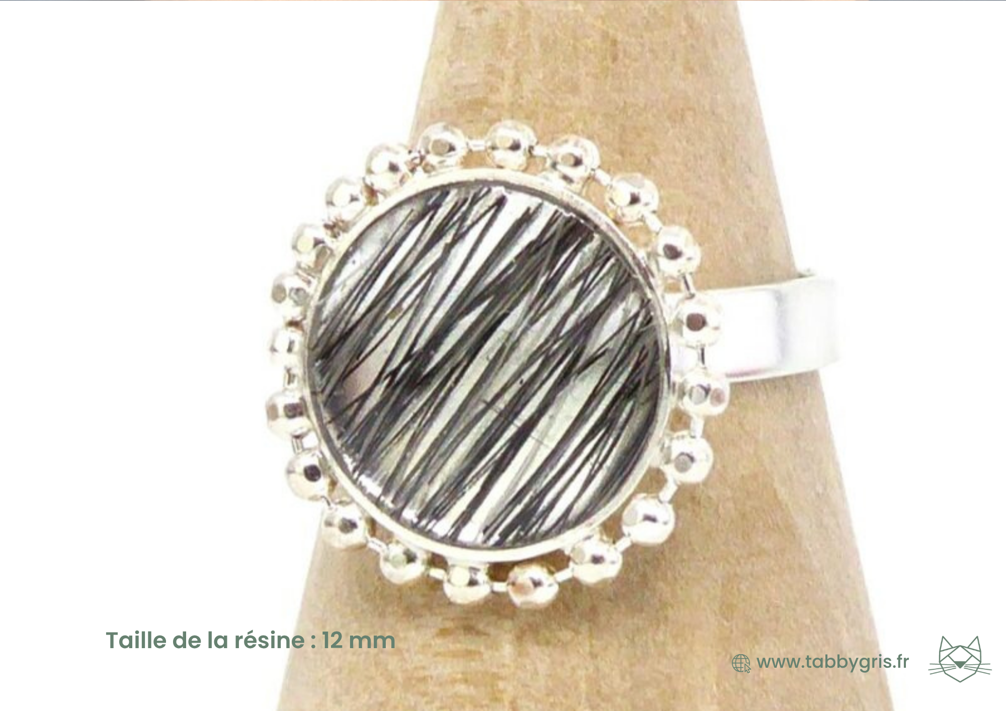 Quickly et Amélie - Bague en argent et contour billes – Image 6