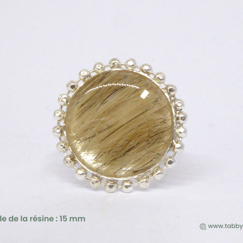 Quickly et Amélie - Bague en argent et contour billes