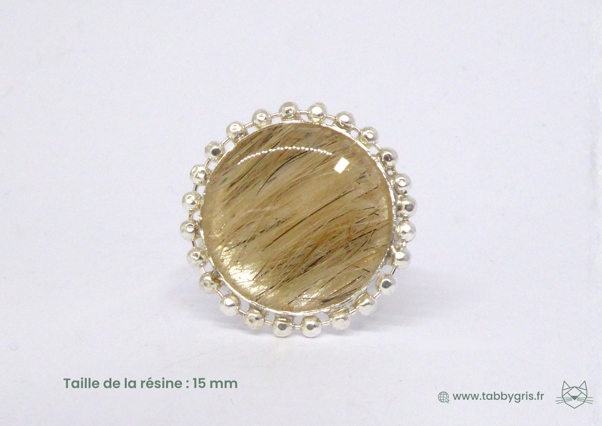 Quickly et Amélie - Bague en argent et contour billes