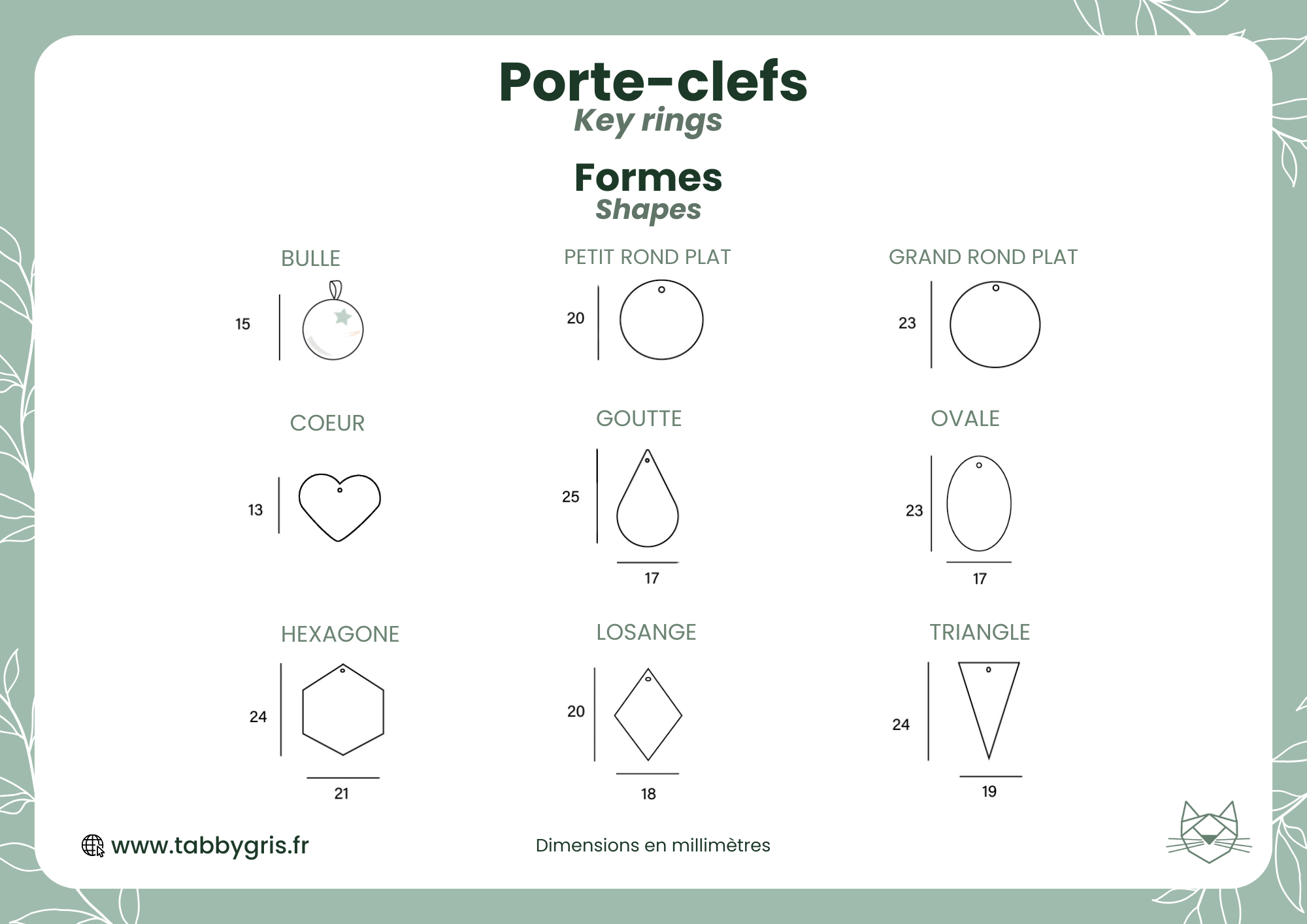 Cookie et Megan - Porte-clefs avec fleurs – Image 3