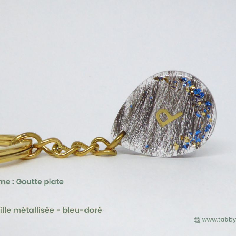 Iceberg et Margot - Porte-clefs avec paillettes et feuille métallisée